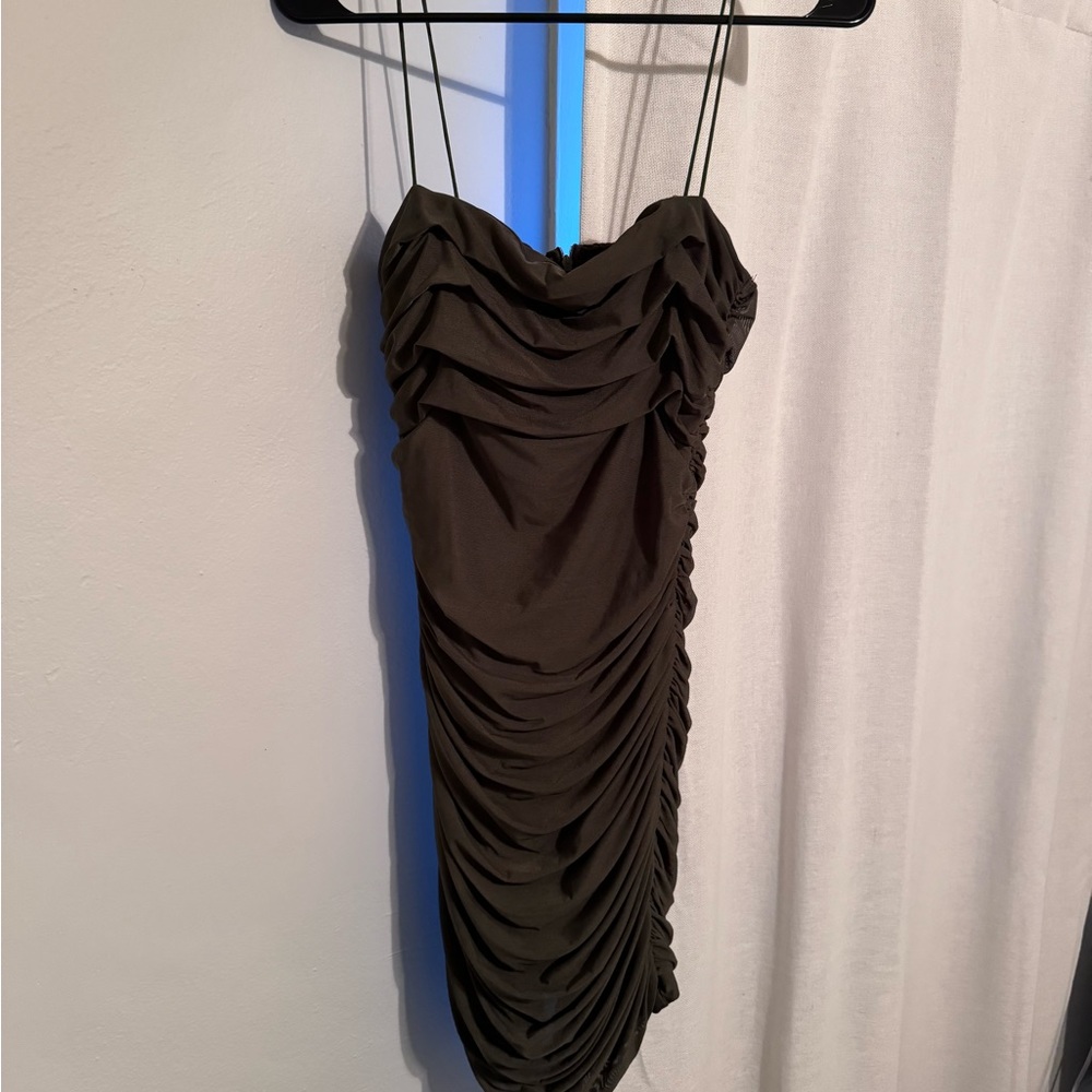 Princess Polly Army Green Tight Formal Dress